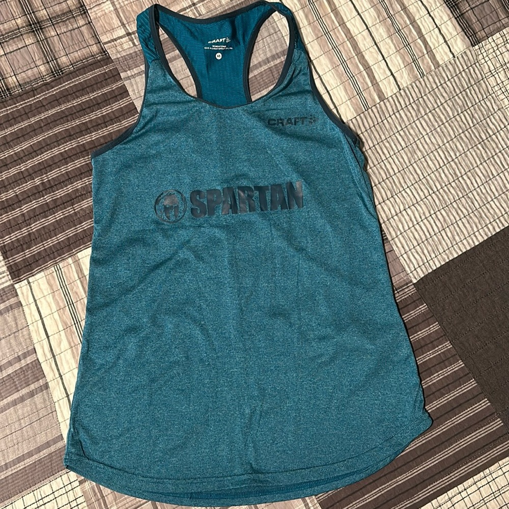 Cute teal Spartan tank top. size xs